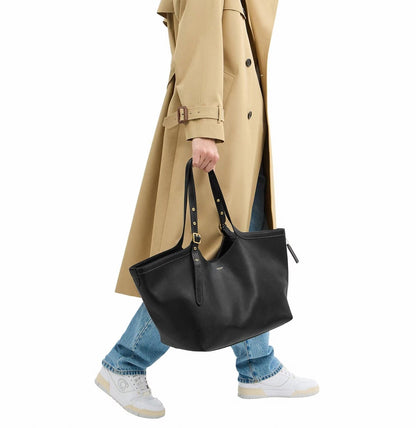 Buckle Detail Oversized Tote