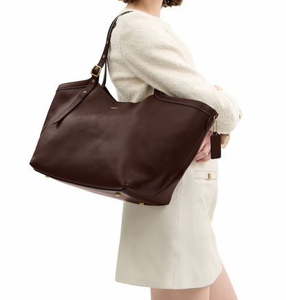 Buckle Detail Oversized Tote