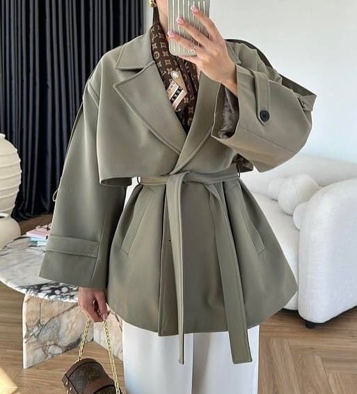 Oversized Drop Shoulder Trench Coat