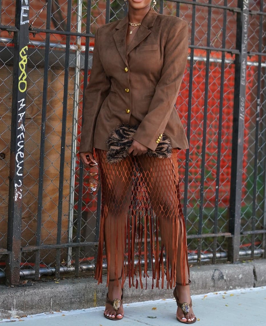 Faux Suede Cinched Blazer