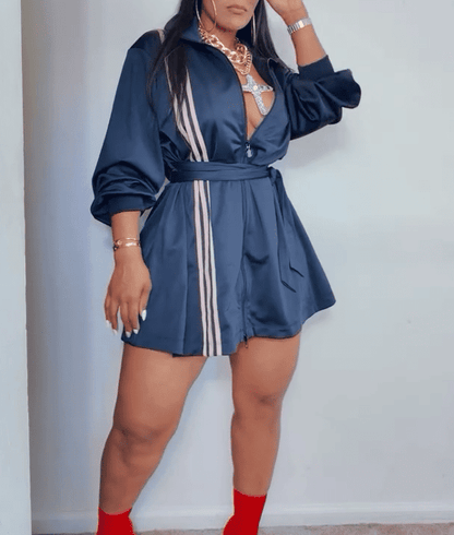 3-STRIPES WRAPPED TRACK SUIT DRESS