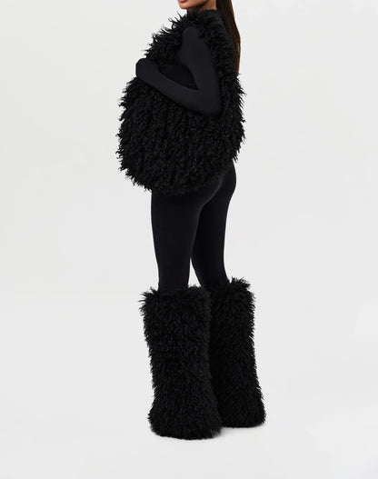 Faux Fur Plush Leg Warmers