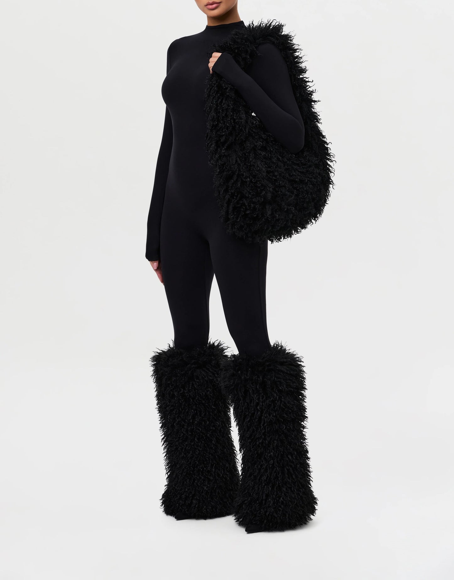 Faux Fur Plush Leg Warmers