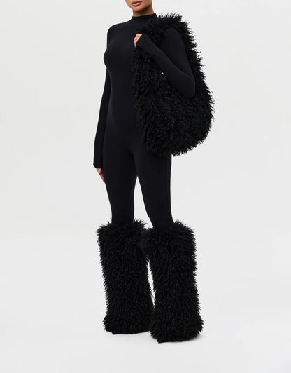 Faux Fur Plush Leg Warmers