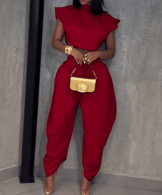 Crop Top & Harem Pants Set