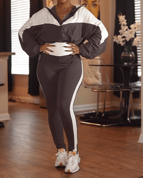 Sporty Chic Two-Piece Sweatsuit Set