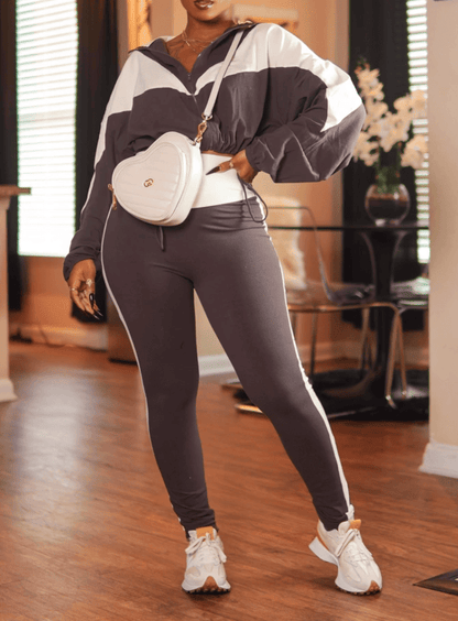 Sporty Chic Two-Piece Sweatsuit Set