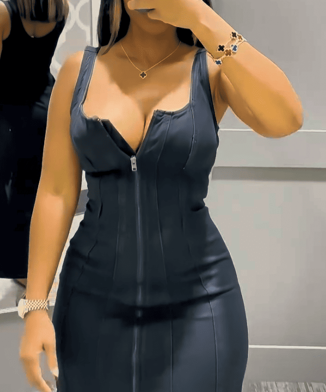 Denim Corset Midi Dress