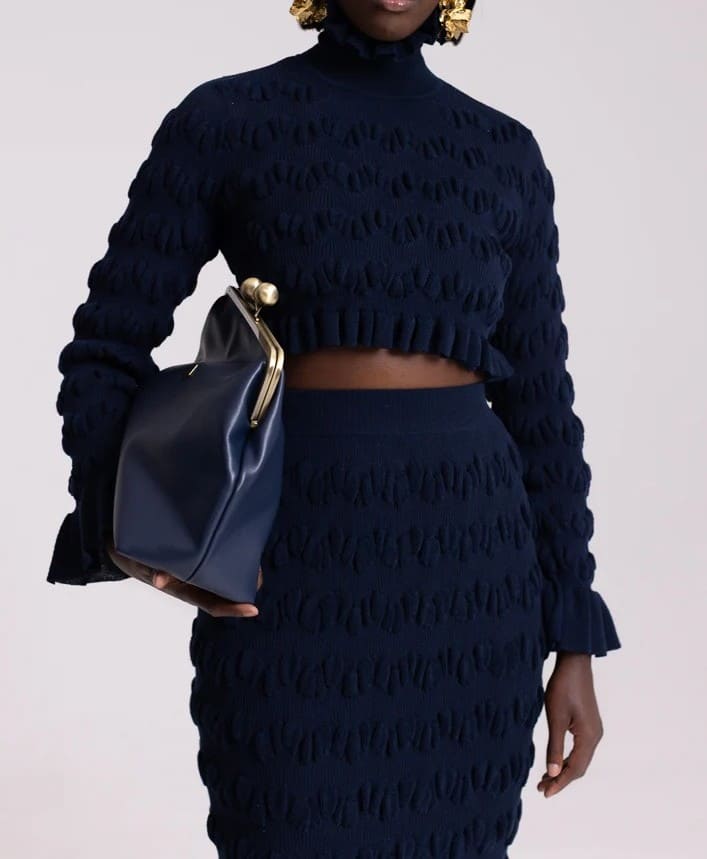 Knit Crop Top & Mermaid Skirt Set