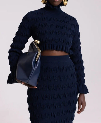 Knit Crop Top & Mermaid Skirt Set