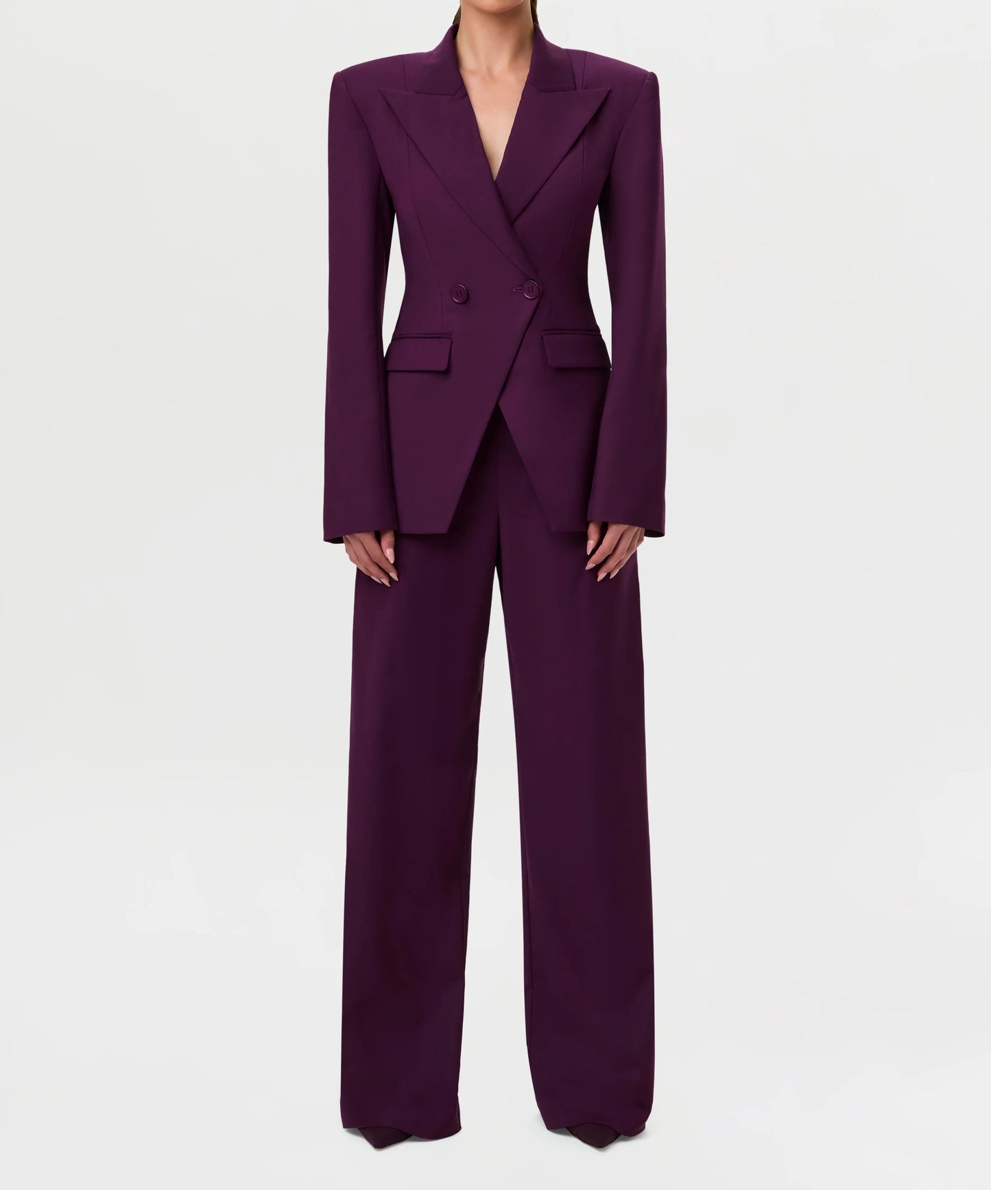 Classic Blazer & Wide-Leg Pant Set