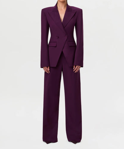 Classic Blazer & Wide-Leg Pant Set