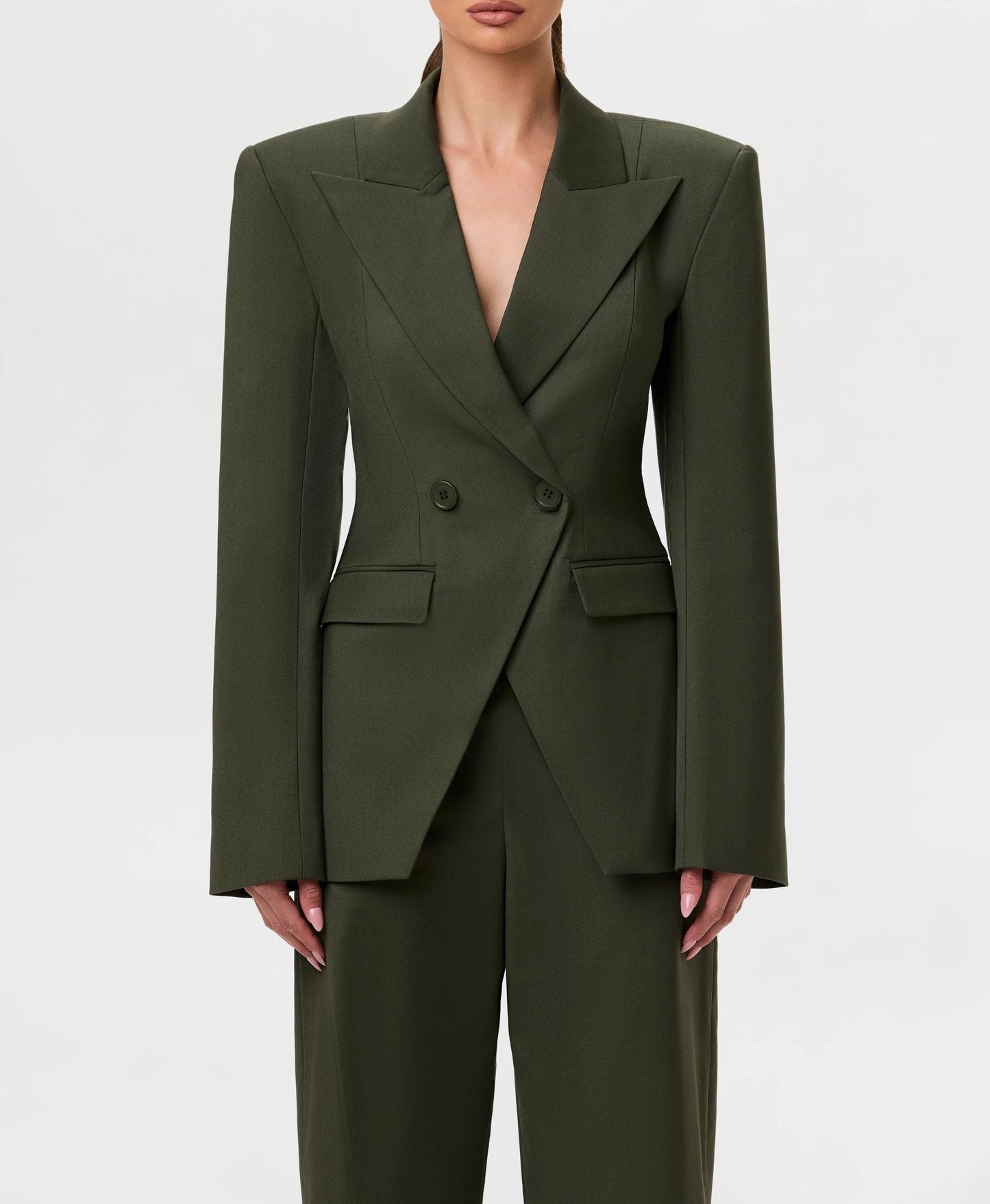 Classic Blazer & Wide-Leg Pant Set