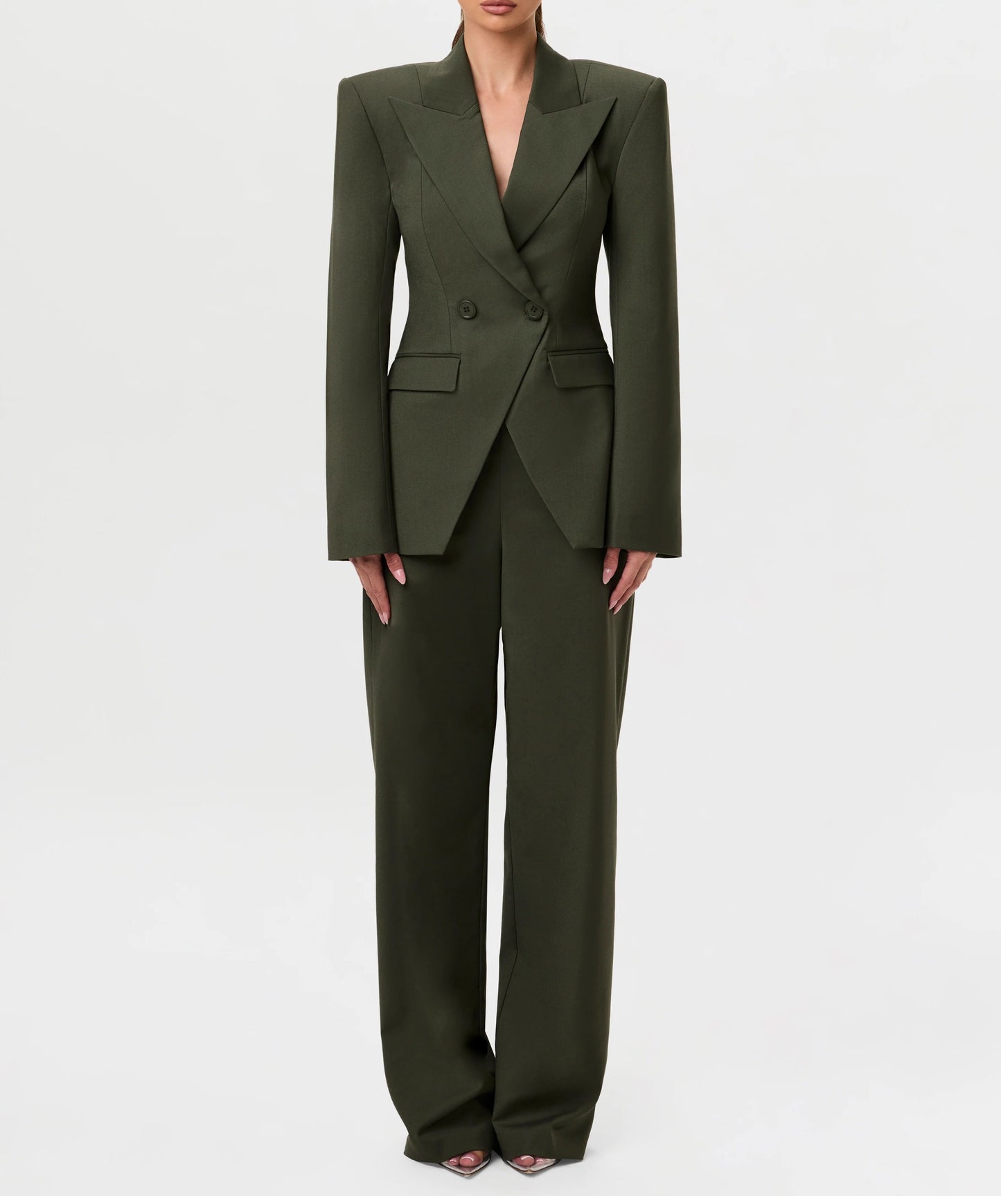 Classic Blazer & Wide-Leg Pant Set