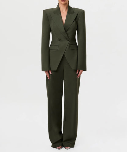 Classic Blazer & Wide-Leg Pant Set