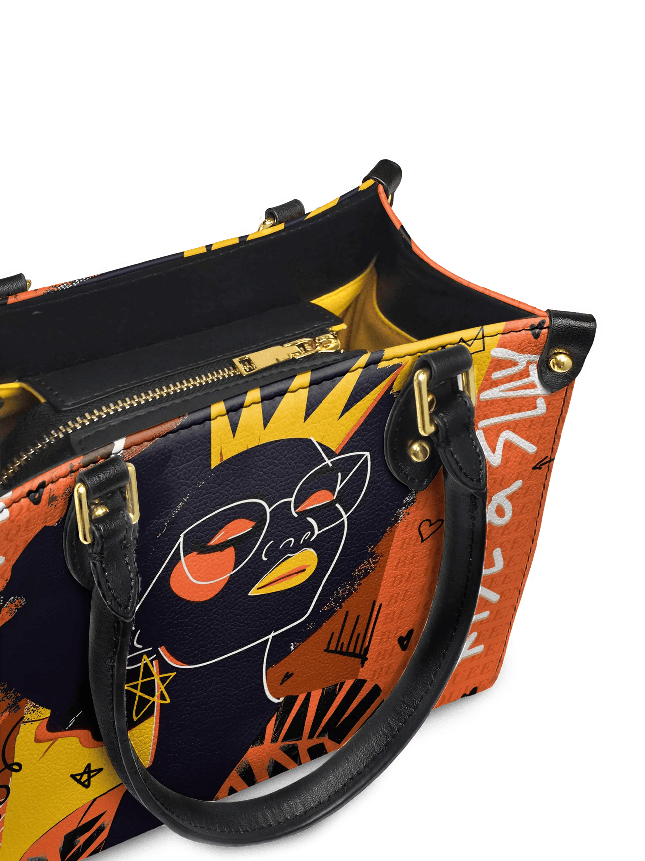 Orange Leather Handbag