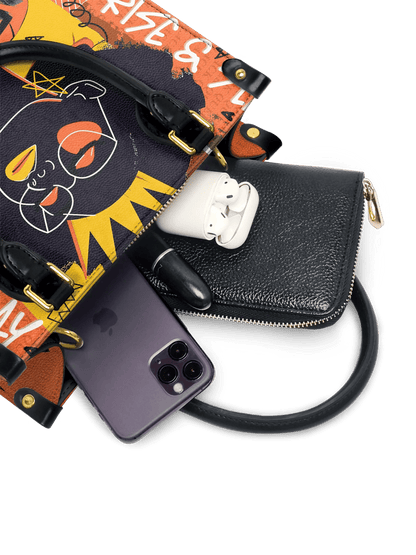 Orange Leather Handbag