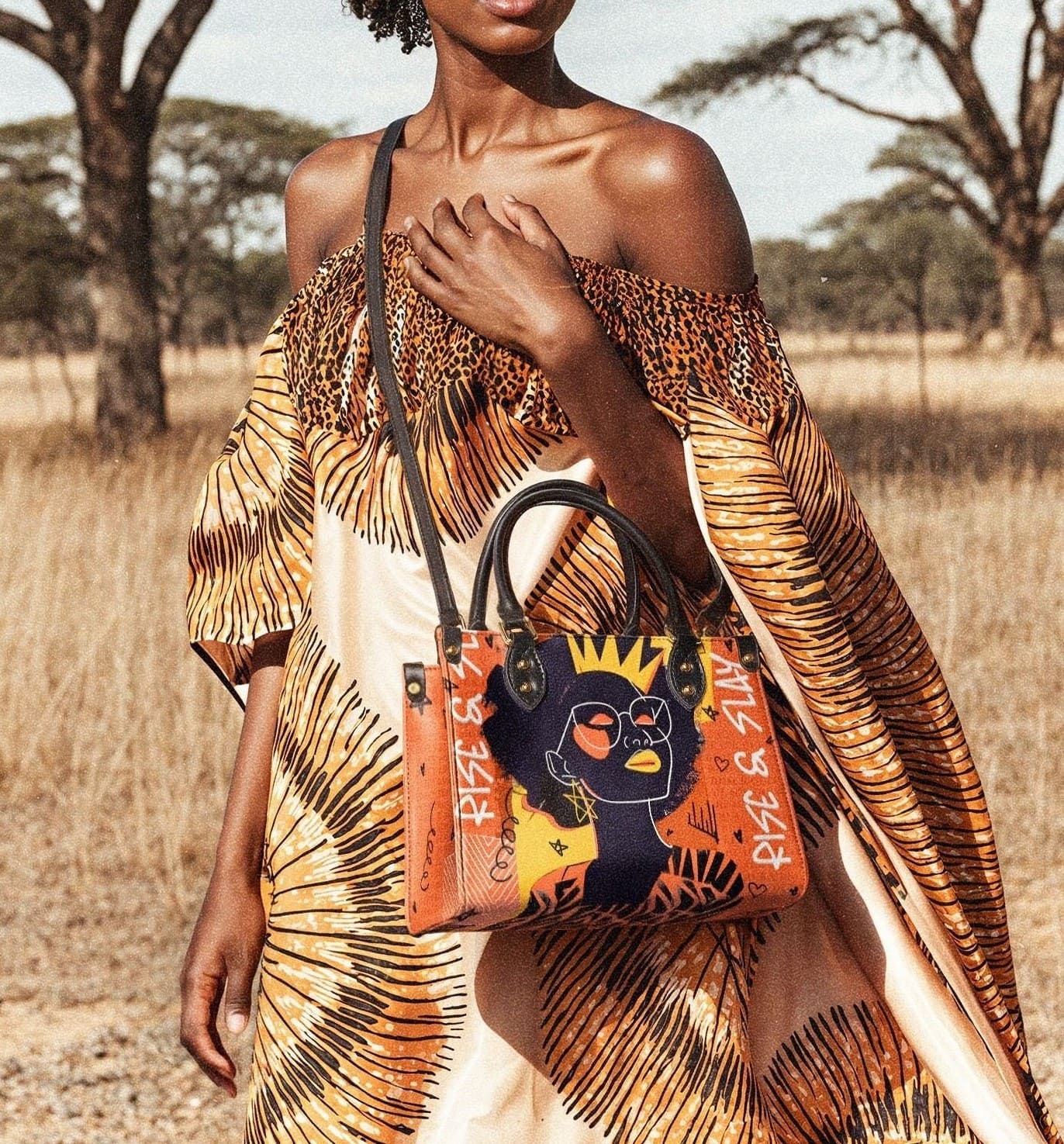 Orange Leather Handbag