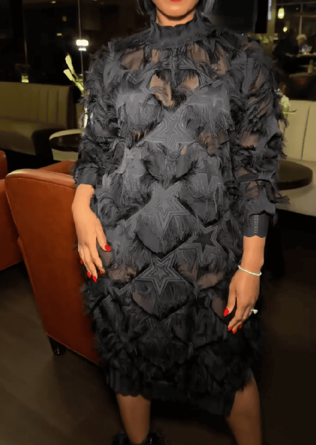 Chiffon Tassel Loose Midi Dress