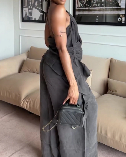 Fashion Streetwear Linen-Inspired Set