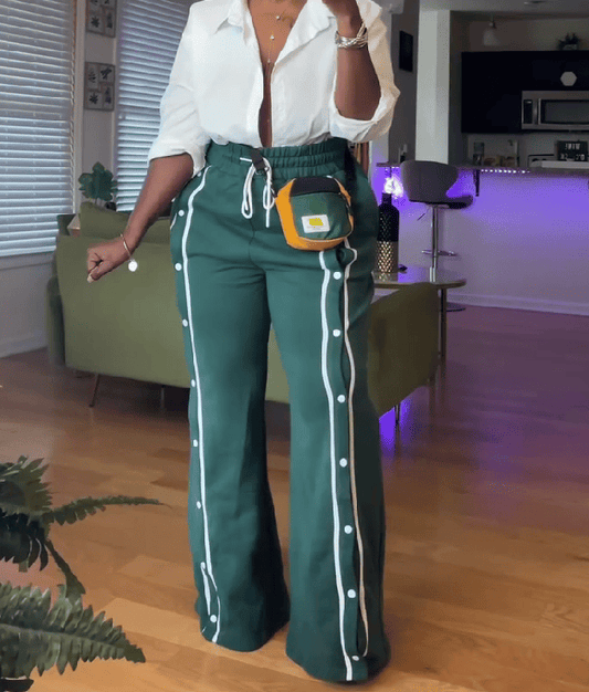 Button-down Track Pants