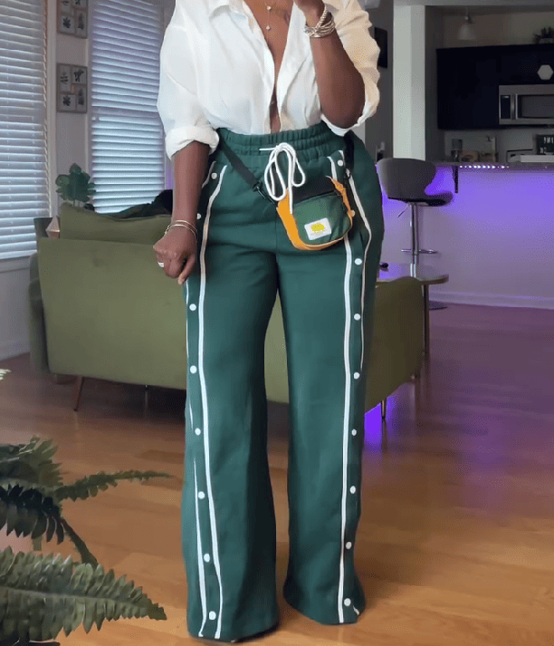 Button-down Track Pants