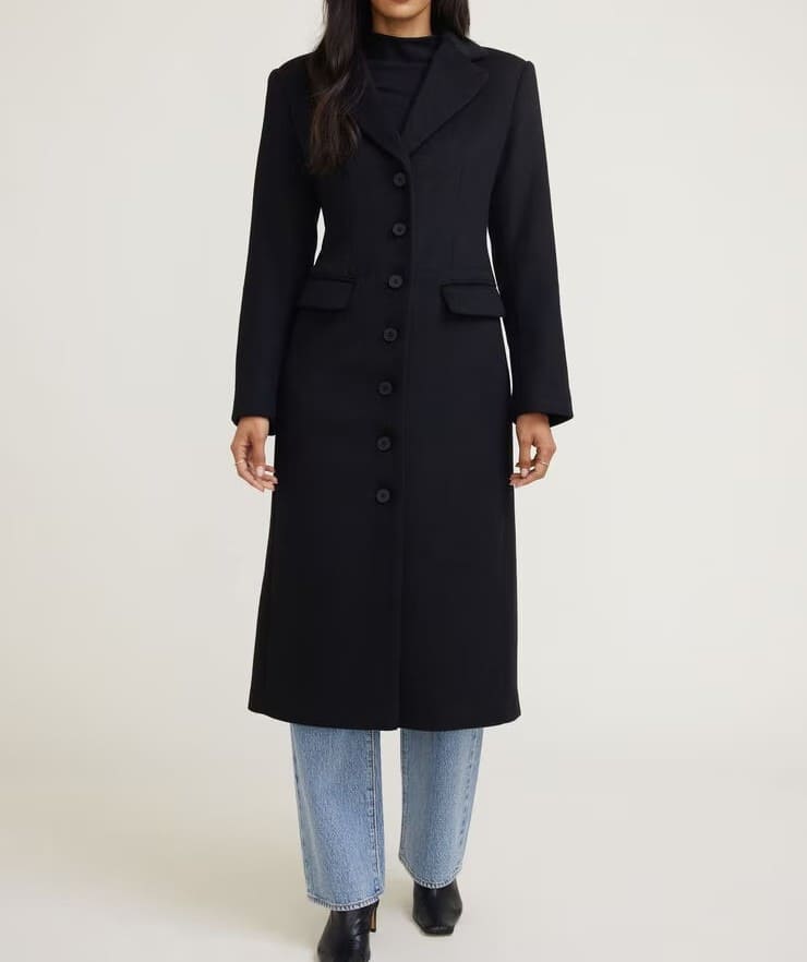 Cinched Wool Coat