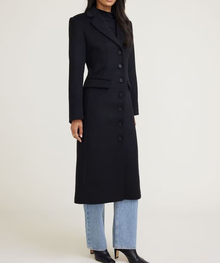 Cinched Wool Coat