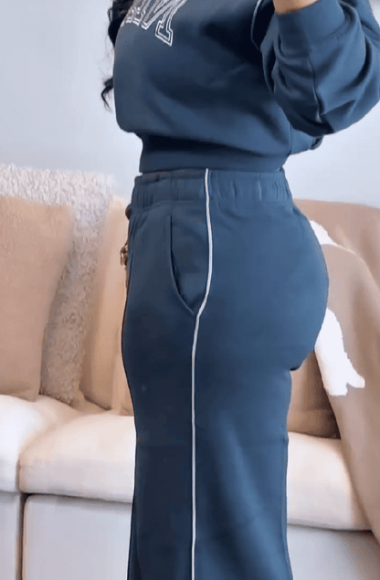 Mock Neck Sweatshirt Joggers 2pc Set