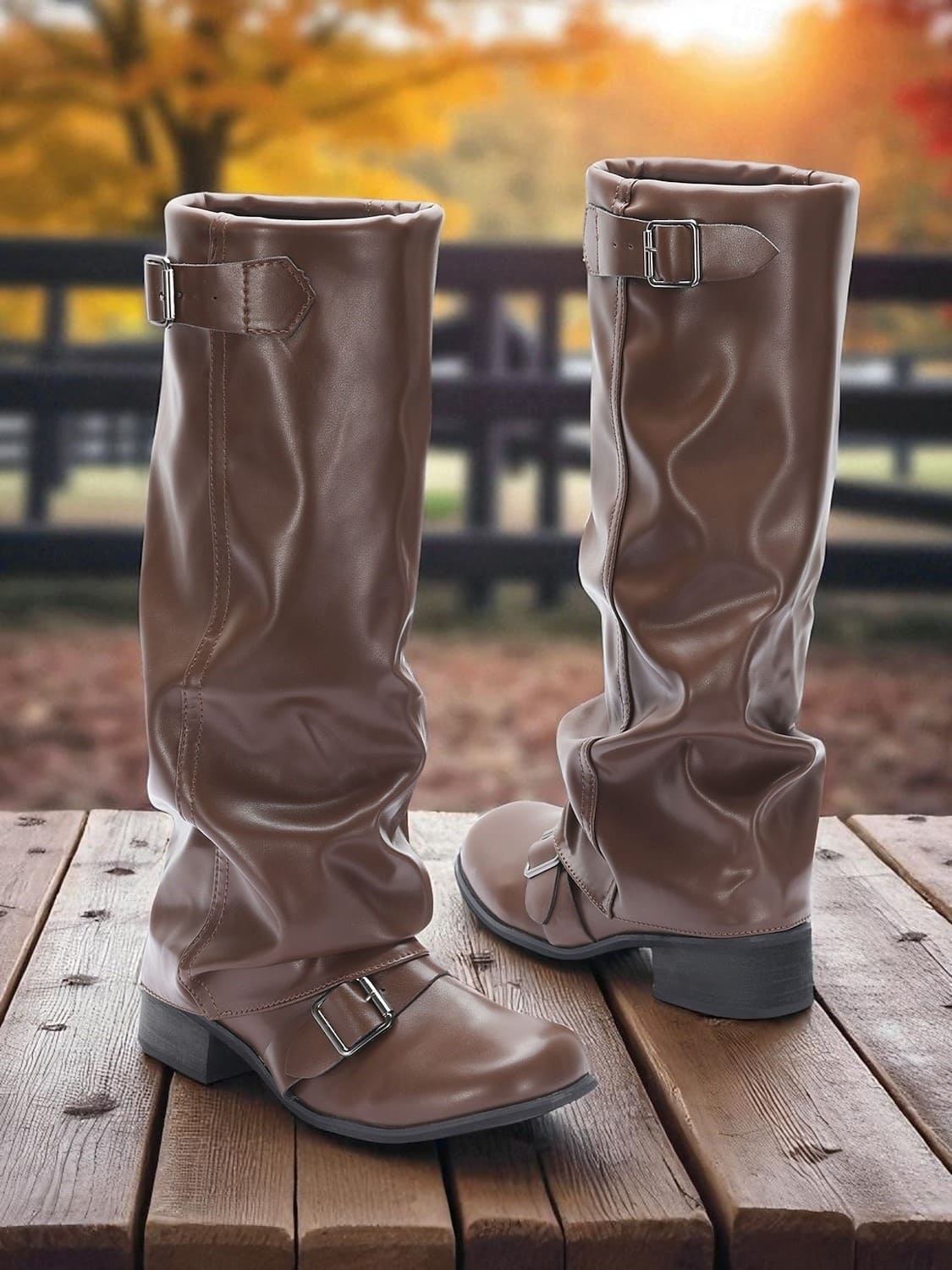 Vintage Buckled Boots