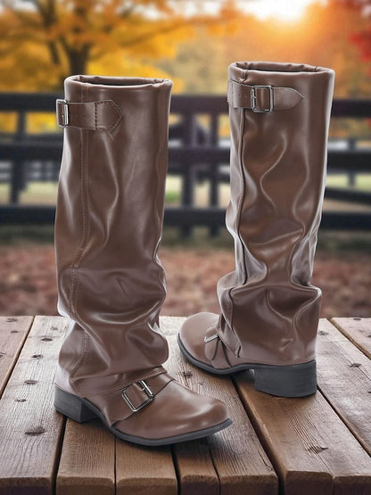 Vintage Buckled Boots