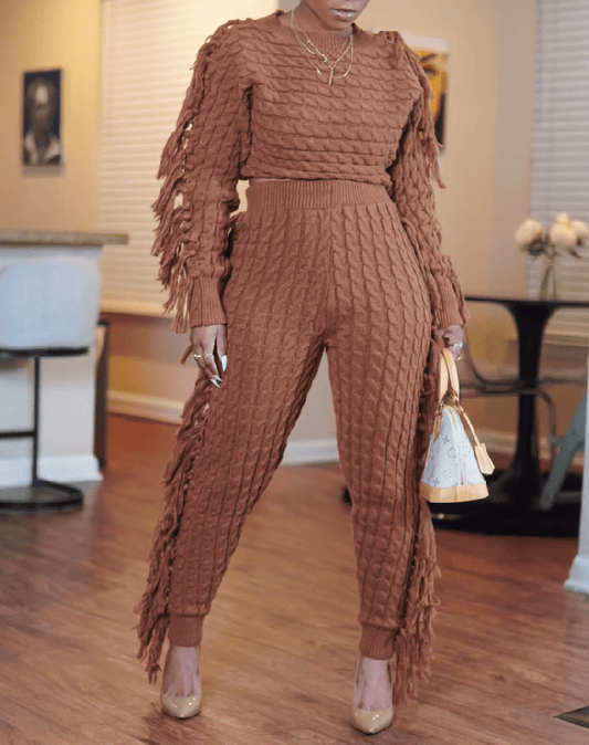 Fringe Knit Set