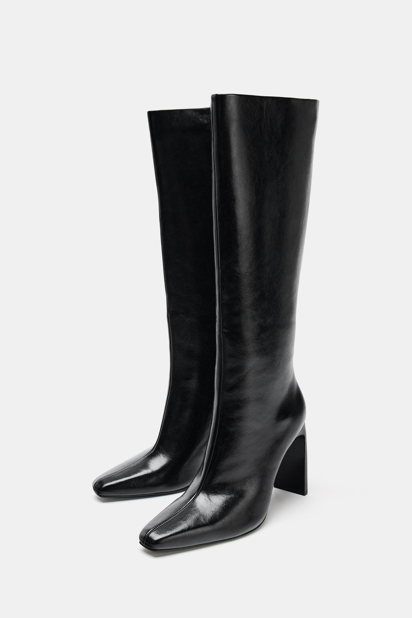 New Leather Pointed Toe Heel Boots