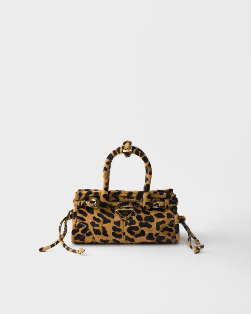 Mini Leopard Print Leather Handbag