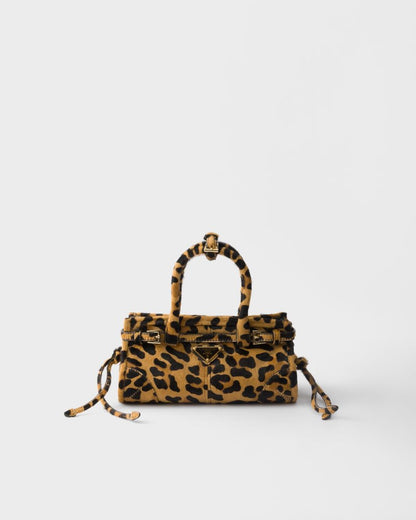 Mini Leopard Print Leather Handbag