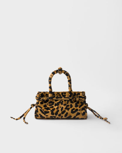 Mini Leopard Print Leather Handbag