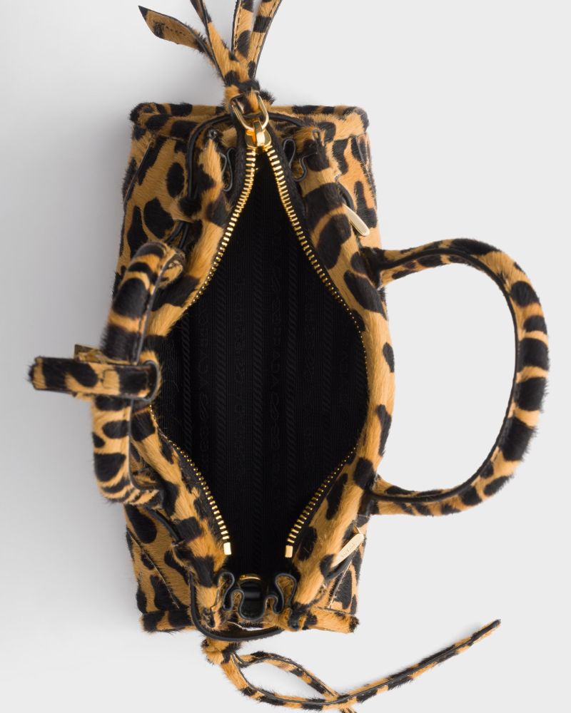 Mini Leopard Print Leather Handbag