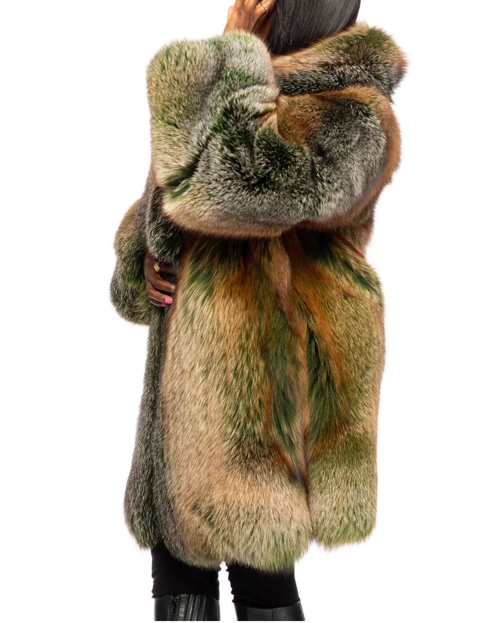 Mid-Length Fox Fur Coat