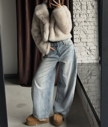 Cropped Fur Coat
