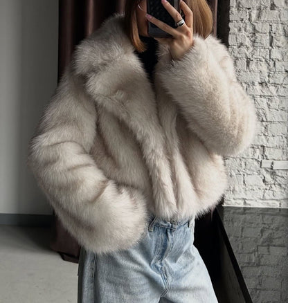Cropped Fur Coat