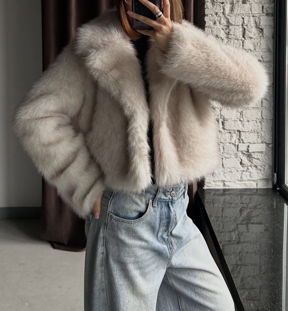 Cropped Fur Coat