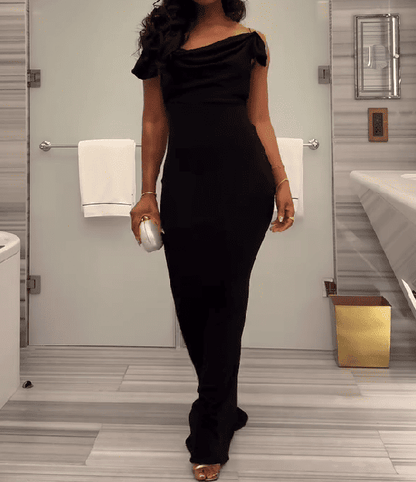 Velvet Backless Maxi Dress