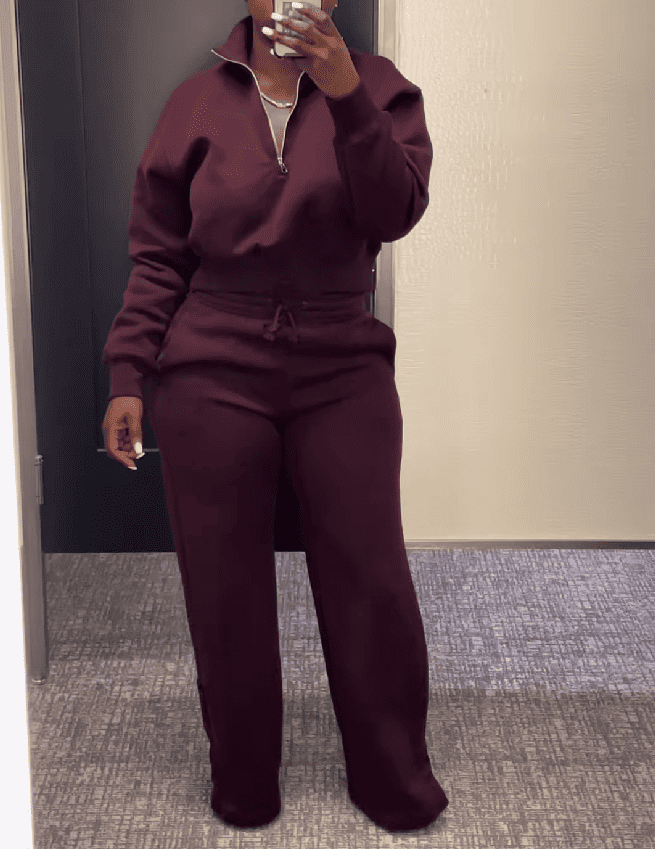 Zippered Track Top + Jogger