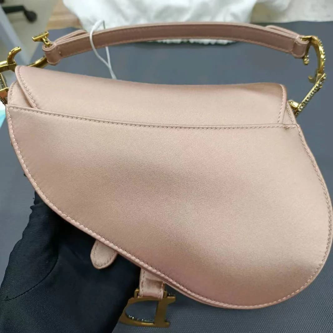 Saddle Bag with Crystal Buckle Handbag