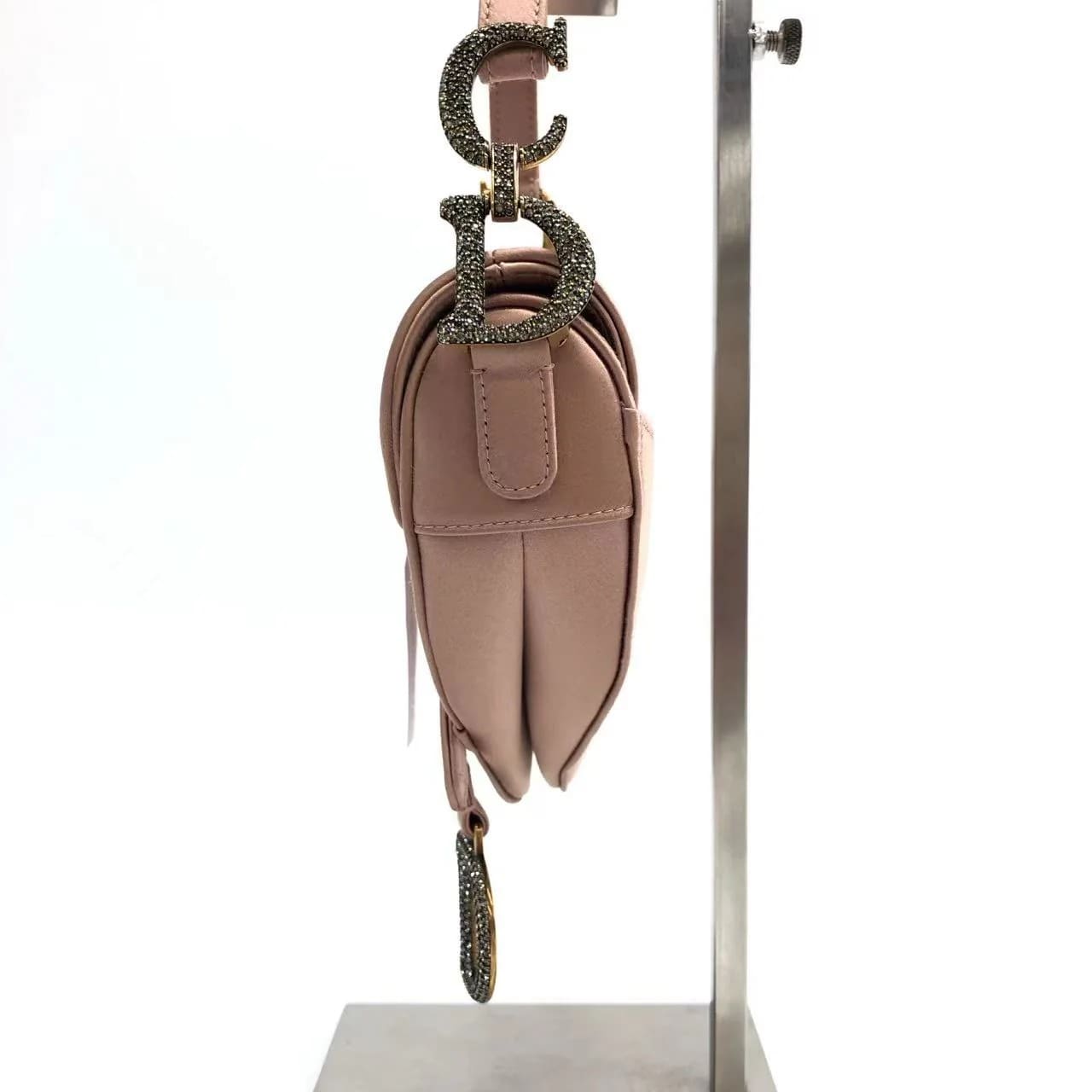 Saddle Bag with Crystal Buckle Handbag