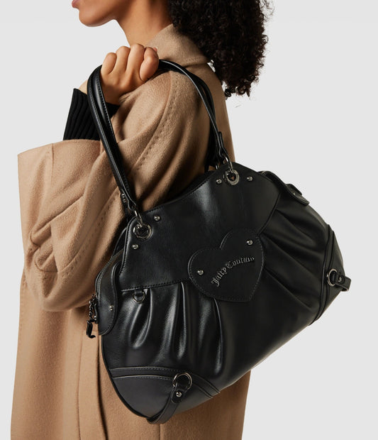 Black Love leather handbag