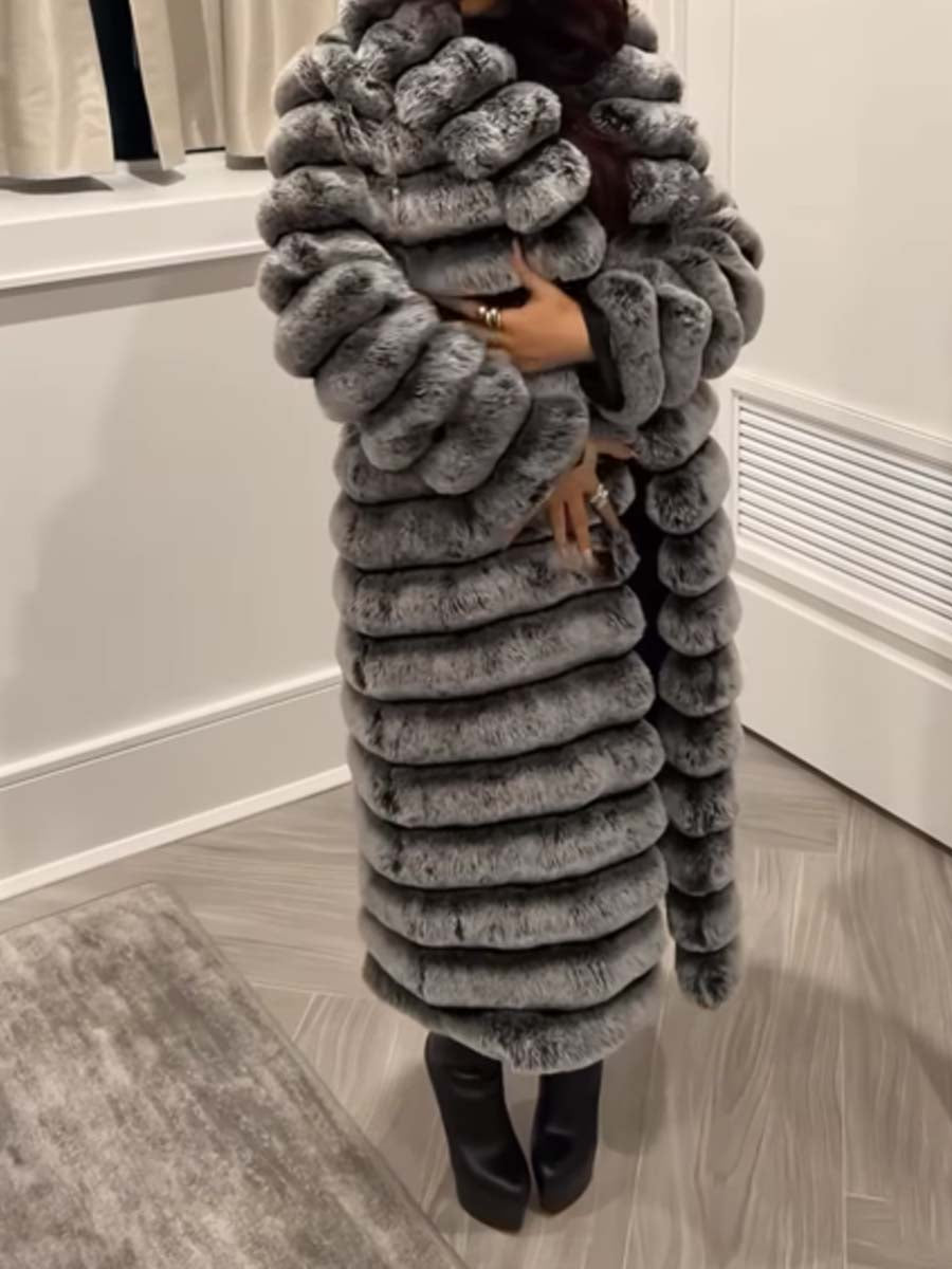 Free shipping✨Women's Long Fluffy Coat Plush Outerwear