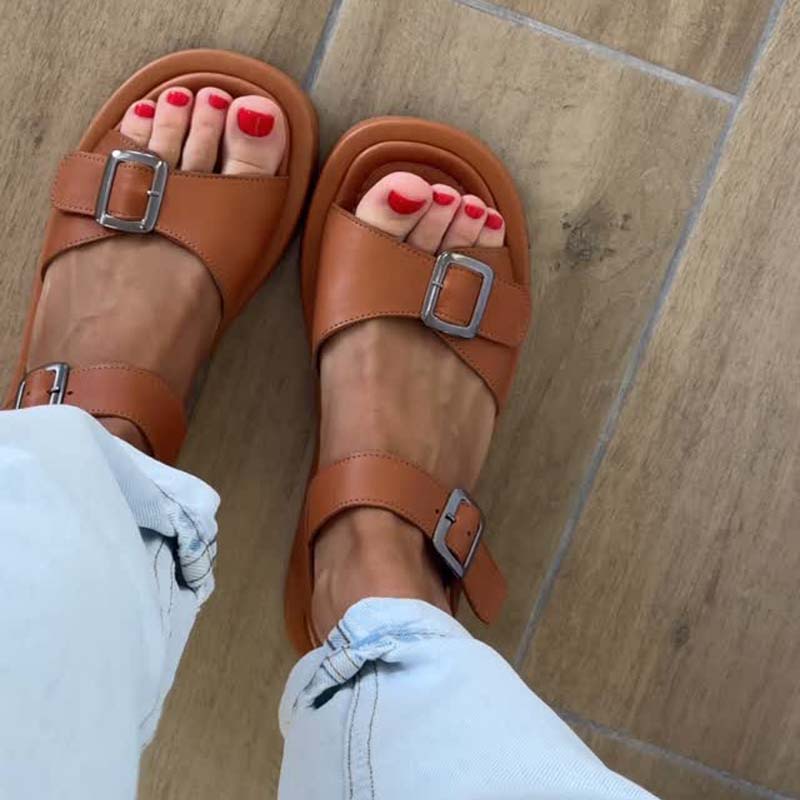 Buckle Platform Sandals