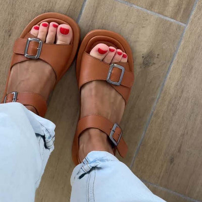 Buckle Platform Sandals