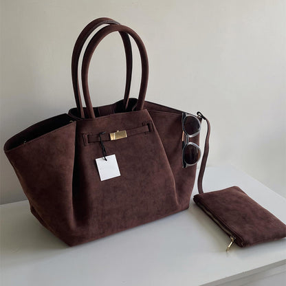 Fashion Matte Large Capacity Handbag Shoulder Bag